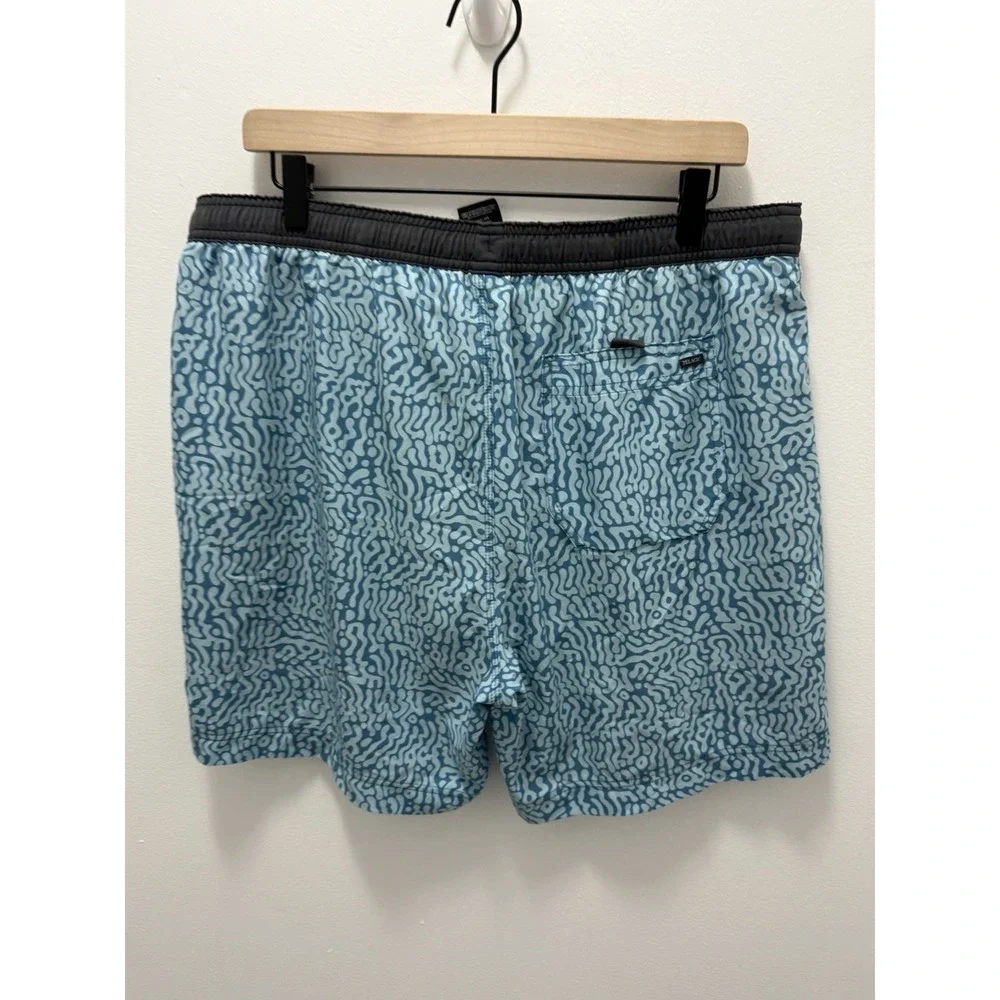 Pelagic Mens XL Blue Performance Swim Trunks‎ Board Shorts Fish